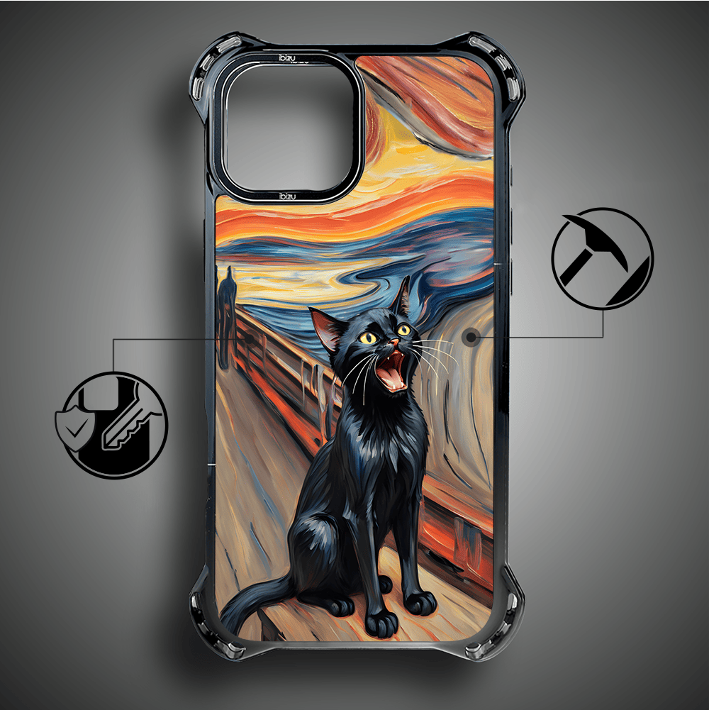 Etui iPhone 14 IBIZU DropGuard Ultra z MagSafe, Edvard Munch, krzyk kota - obrazek 7