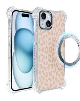 Etui do iPhone 15 Plus IBIZU DropGuard Ultra z MagSafe, Boho, Delikatna panterka