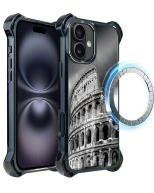 Etui do iPhone 16 IBIZU DropGuard Ultra z MagSafe, Noir City, Koloseum