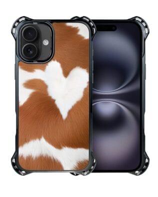 Etui do iPhone 16 IBIZU DropGuard Ultra z MagSafe, Zew Natury, Alpejska krowa