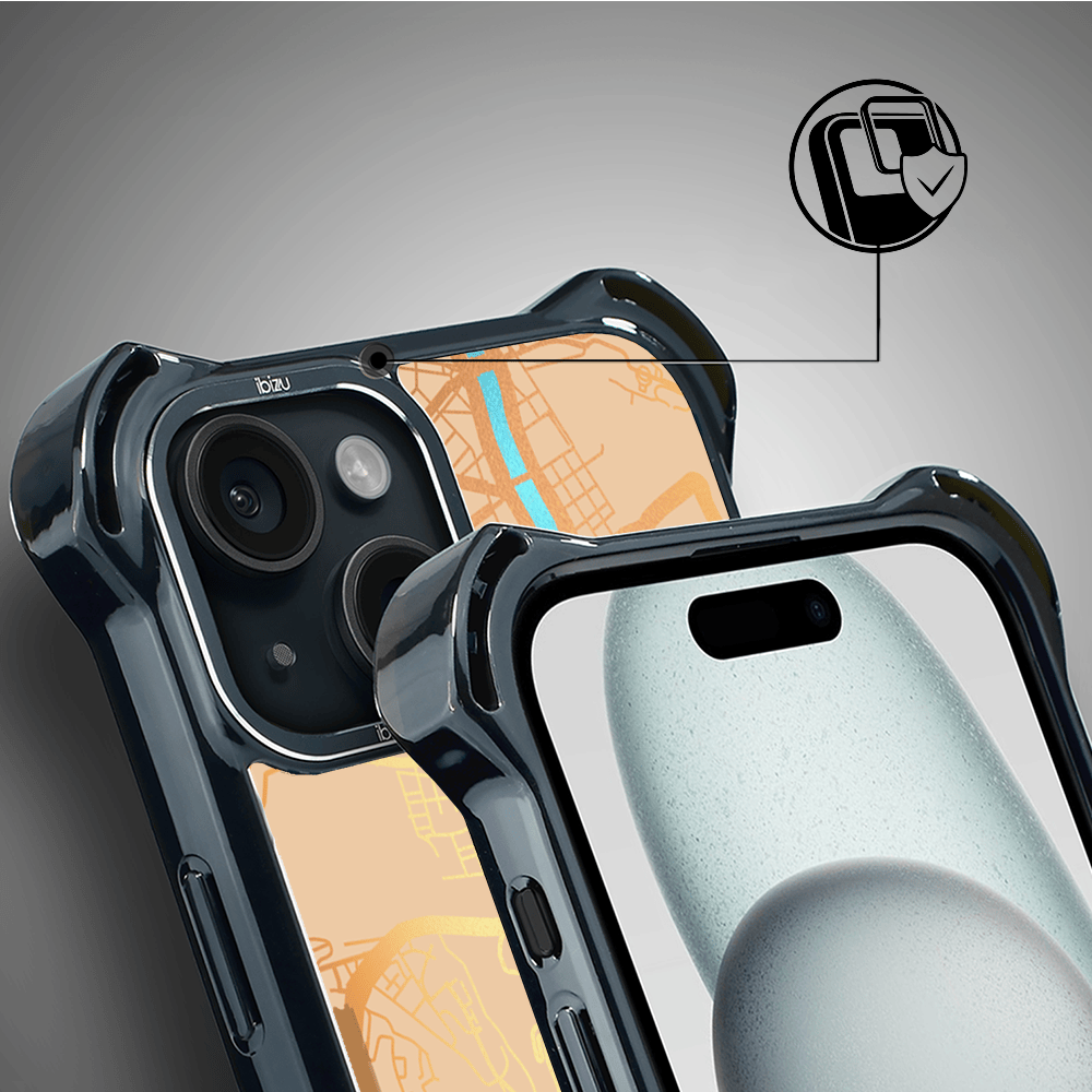 Etui do iPhone 15 IBIZU DropGuard Ultra z MagSafe, mapy świata, Rome - obrazek 3