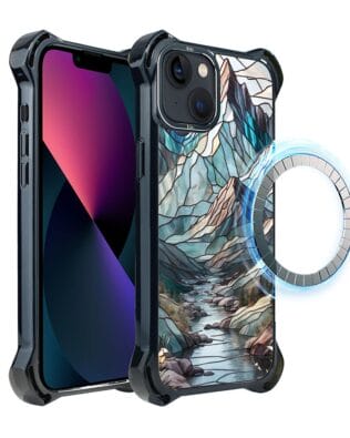 Etui do iPhone 13 IBIZU DropGuard Ultra z MagSafe, Barwy Szkła, Górski Potok