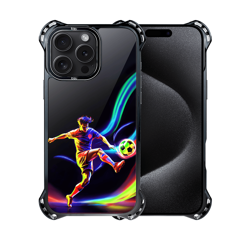 Etui do iPhone 15 Pro IBIZU DropGuard Ultra z MagSafe, #ElectroMove, W rytmie piłki nożnej - obrazek 2
