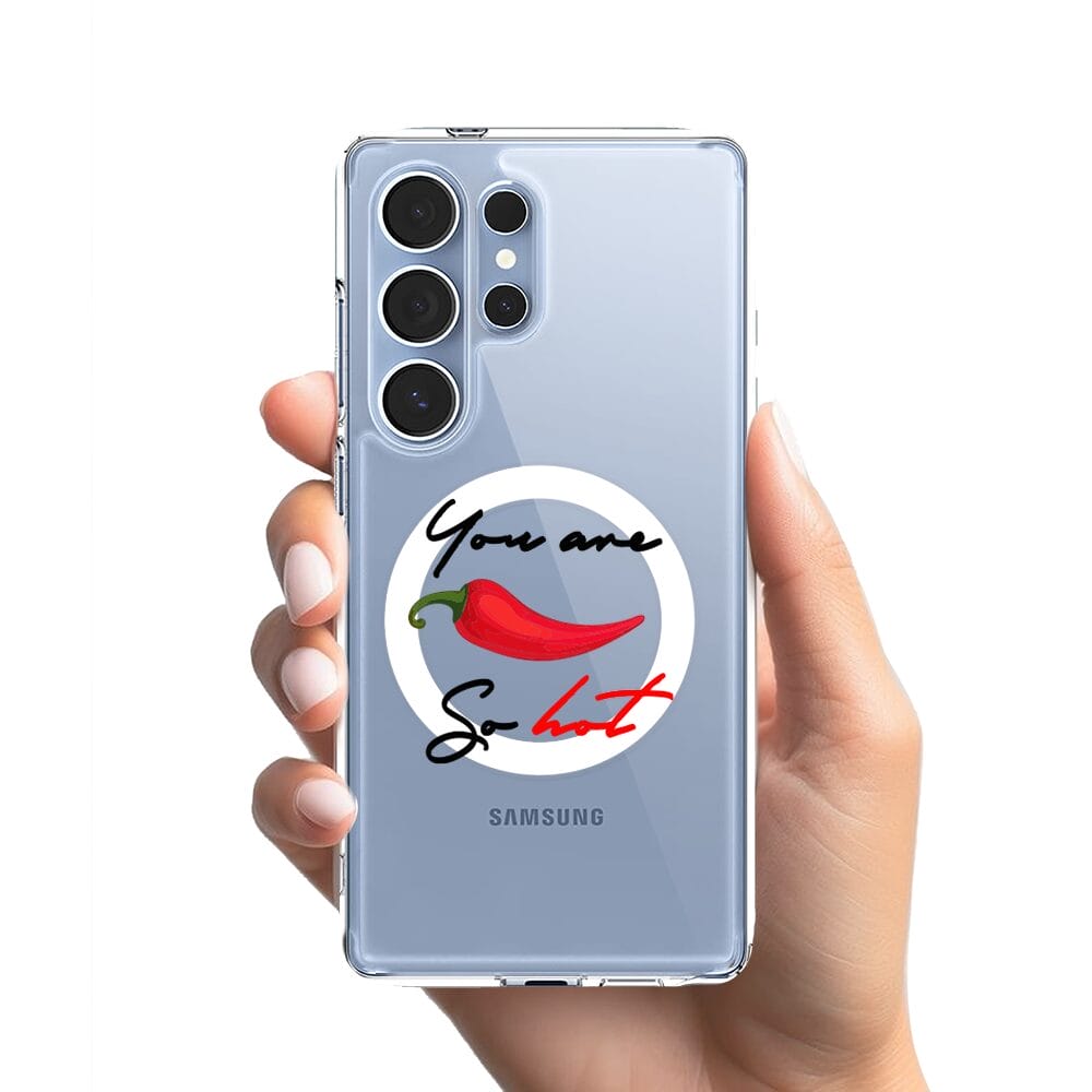 Etui do Samsung Galaxy S25 Ultra z MagSafe przeźroczyste, silikonowe Flexi, papryczka chilli - obrazek 2