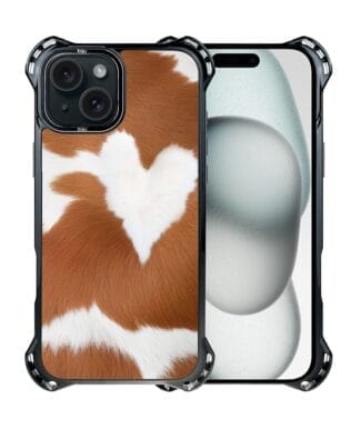 Etui do iPhone 15 IBIZU DropGuard Ultra z MagSafe, Zew Natury, Alpejska krowa