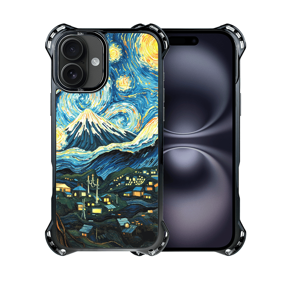 Etui iPhone 16 Plus IBIZU DropGuard Ultra z MagSafe, Van Gogh, gwieździsta noc - obrazek 2