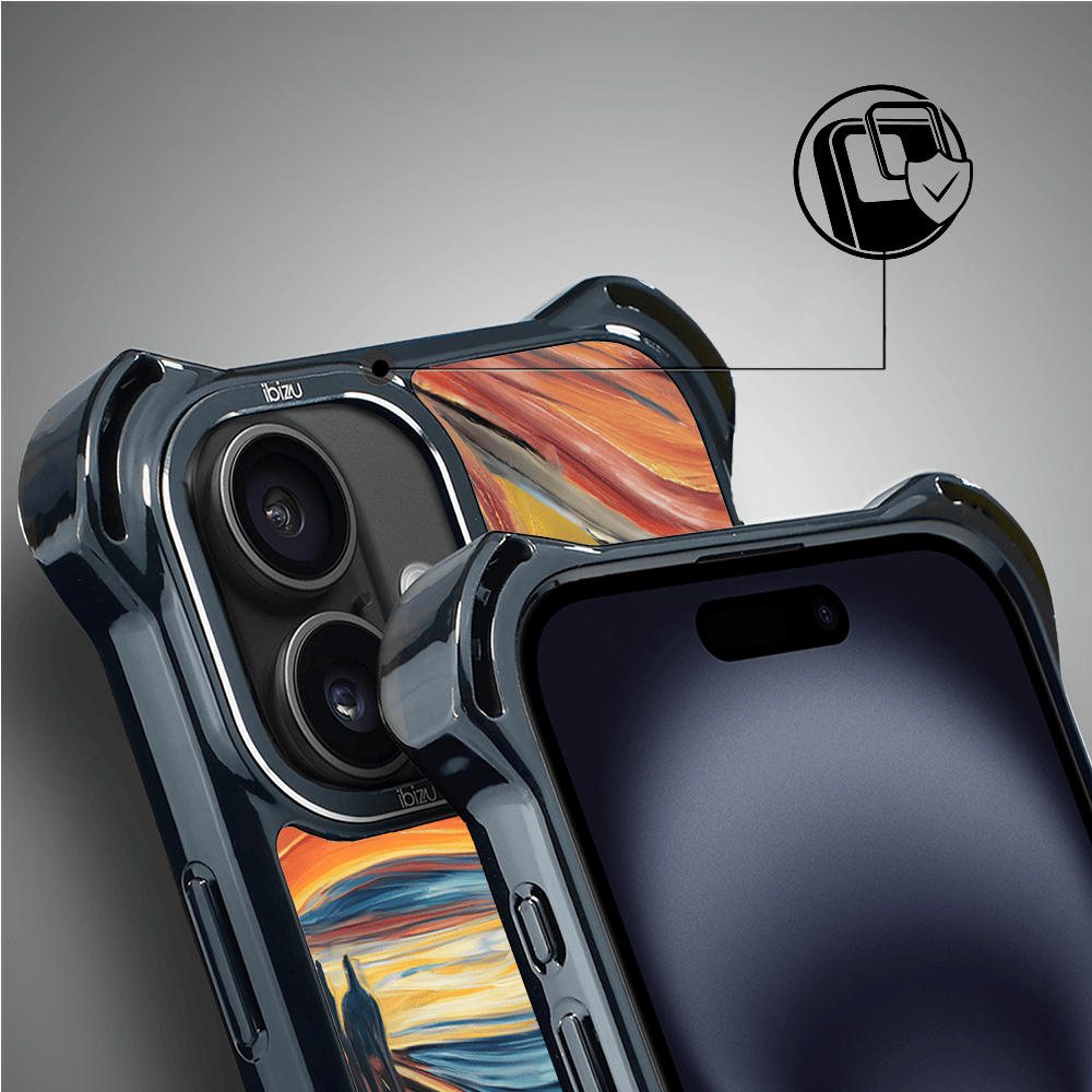Etui iPhone 16 IBIZU DropGuard Ultra z MagSafe, Edvard Munch, krzyk kota - obrazek 3