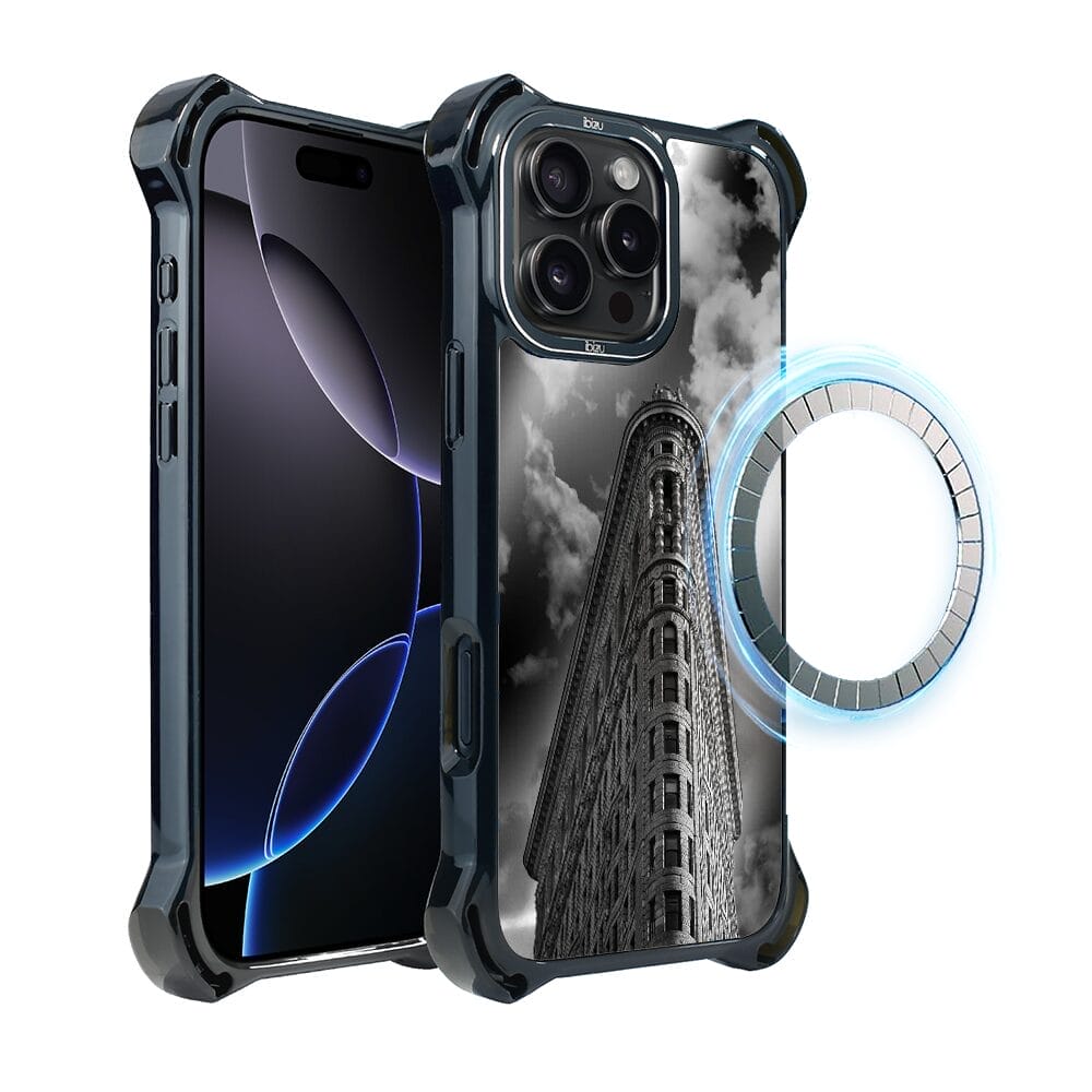 Etui do iPhone 16 Pro Max IBIZU DropGuard Ultra z MagSafe, Noir City, Flatiron