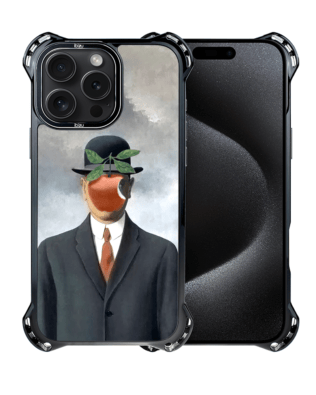 Etui iPhone 15 Pro IBIZU DropGuard Ultra z MagSafe, Rene Magritte, syn człowieczy