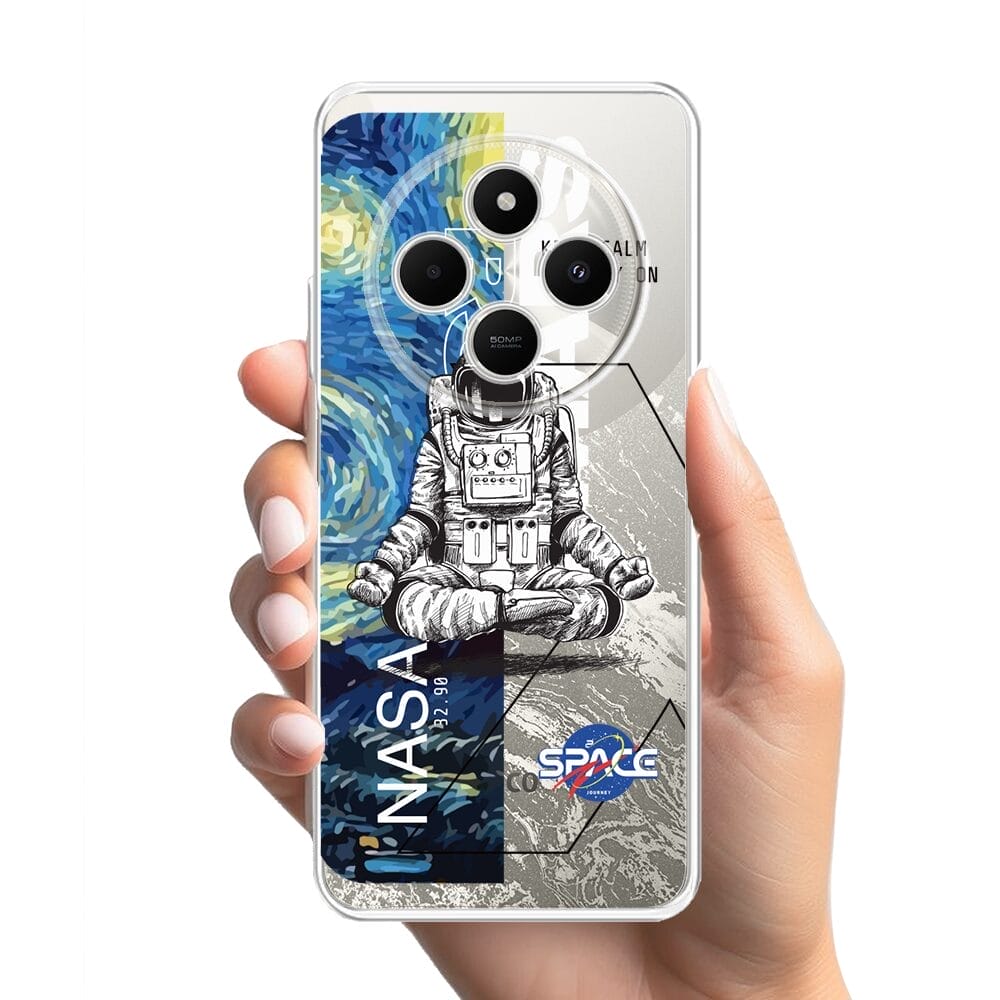 Etui do Xiaomi POCO C75 przeźroczyste, silikonowe Flexi, Keep Calm in Cosmos - obrazek 2