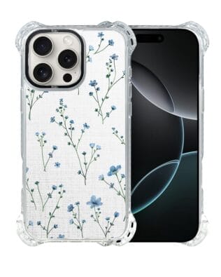 Etui do iPhone 16 Pro Max IBIZU DropGuard Ultra z MagSafe, Pastel Bloom, Niebieski sen