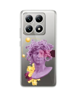 Etui do Xiaomi 14T Pro przeźroczyste, silikonowe Flexi, antyczna figura, meduza