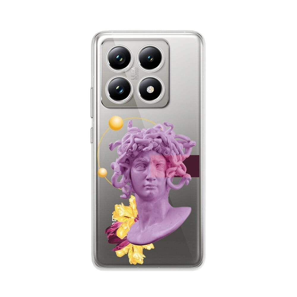 Etui do Xiaomi 14T Pro przeźroczyste, silikonowe Flexi, antyczna figura, meduza
