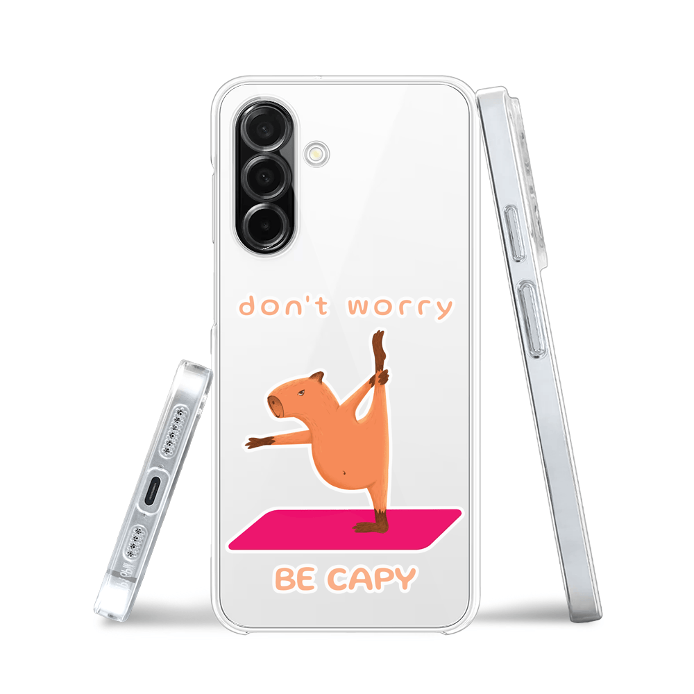 Etui do Samsung Galaxy A26 5G przeźroczyste, silikonowe Flexi, kapibara - obrazek 3