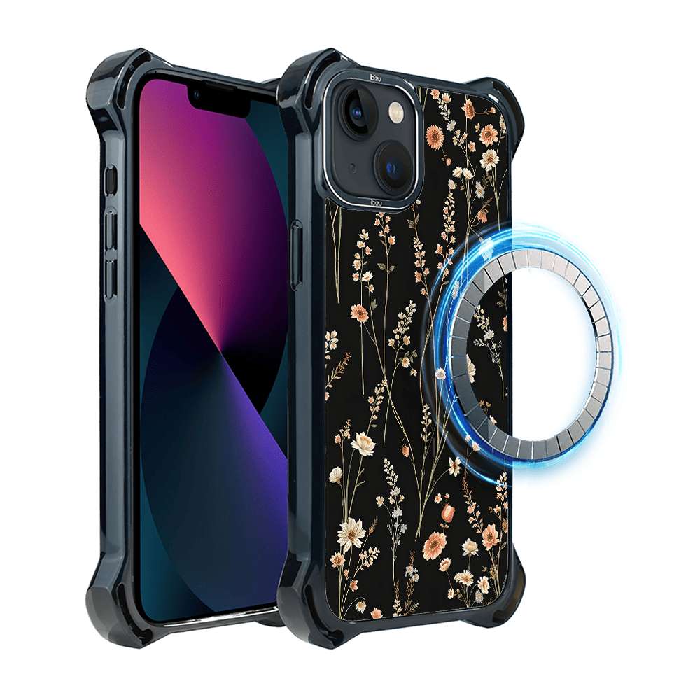 Etui iPhone 13 IBIZU DropGuard Ultra z MagSafe, Pastel Bloom, Północny ogród