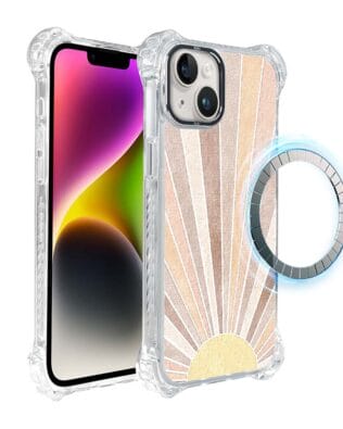 Etui iPhone 14 IBIZU DropGuard Ultra z MagSafe, Boho, Wschód słońca