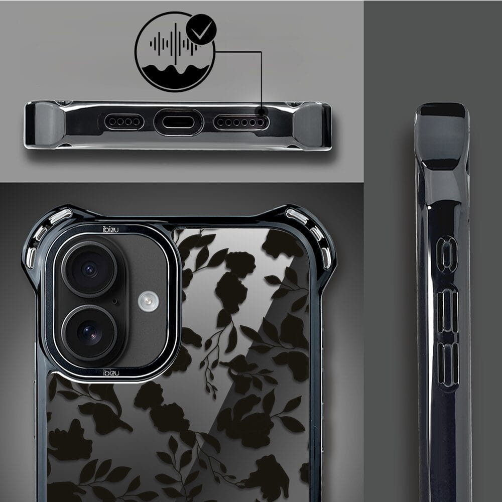 Etui do iPhone 16 IBIZU DropGuard Ultra z MagSafe, Midnight, Cienie liści - obrazek 4