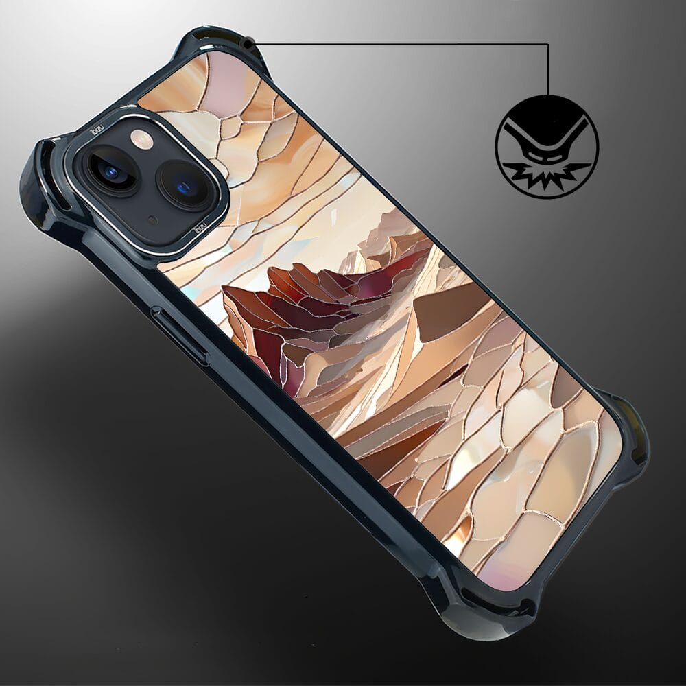 Etui do iPhone 13 IBIZU DropGuard Ultra z MagSafe, Barwy Szkła, Pustynny spokój - obrazek 4