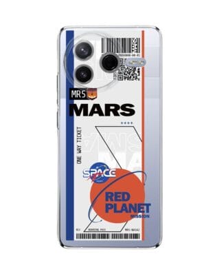 Etui do Xiaomi POCO F7 Pro przeźroczyste, silikonowe Flexi, bilet na Mars