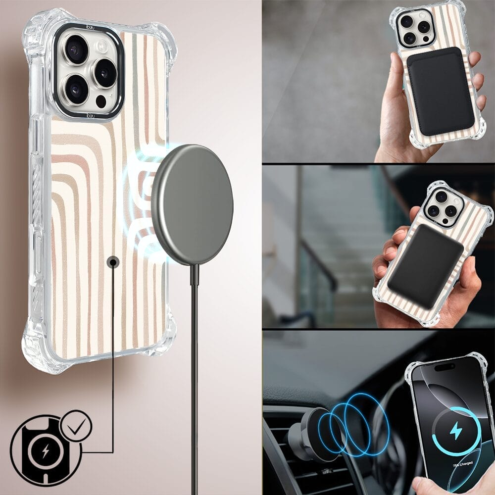 Etui do iPhone 16 Pro IBIZU DropGuard Ultra z MagSafe, Boho, Piaskowy labirynt - obrazek 8