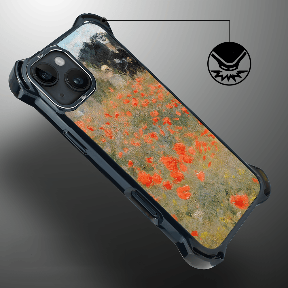 Etui iPhone 14 Plus IBIZU DropGuard Ultra z MagSafe, Claude Monet, pole maków - obrazek 4