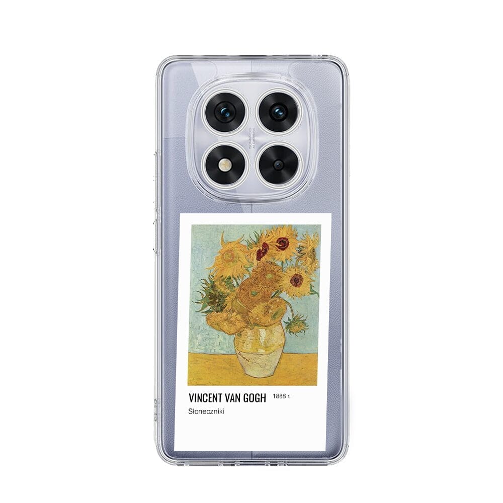 Etui do Xiaomi Redmi Note 14 Pro 5G przeźroczyste, silikonowe Flexi, słoneczniki