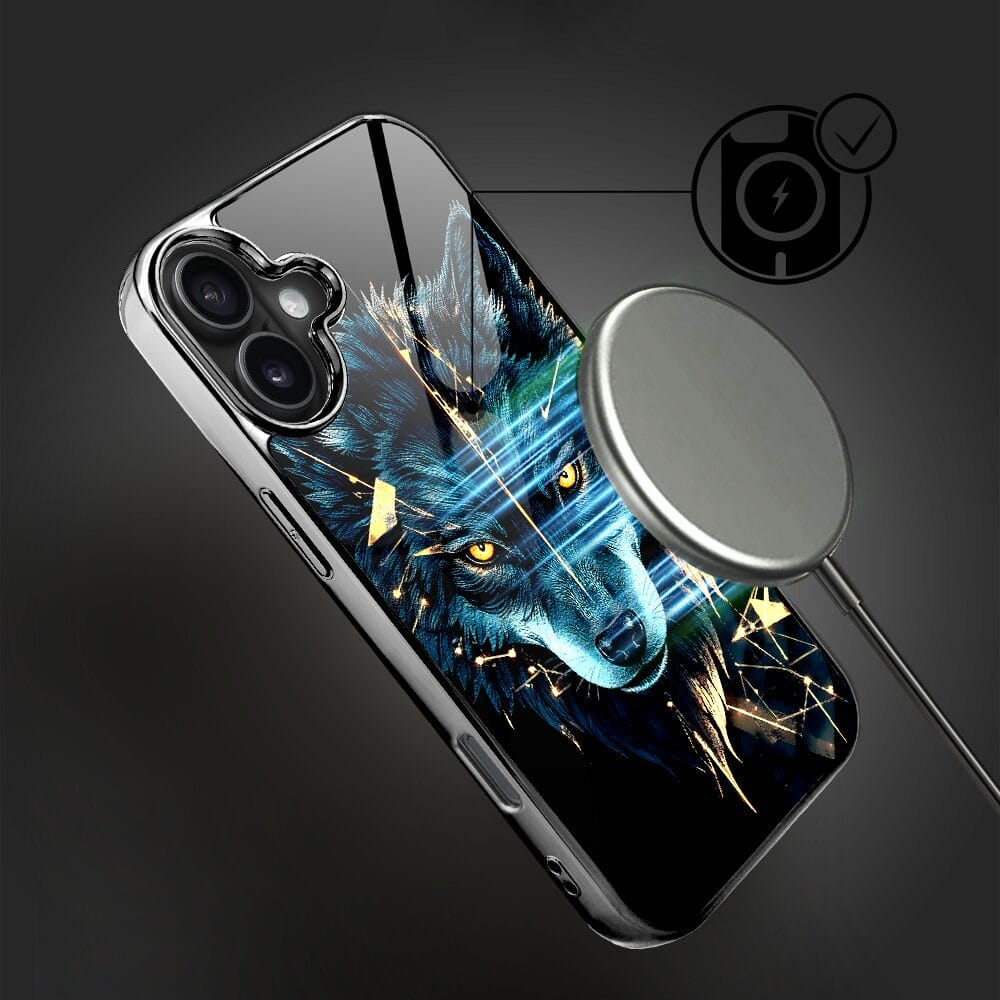 Etui do iPhone 16 Plus IBIZU Elite Glass z MagSafe wilk mocy, czarny chrom - obrazek 3