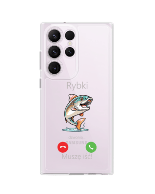 Etui do Samsung Galaxy S23 Ultra przeźroczyste, silikonowe Flexi, rybki dzwonią