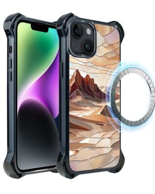 Etui do iPhone 14 Plus IBIZU DropGuard Ultra z MagSafe, Barwy Szkła, Pustynny spokój