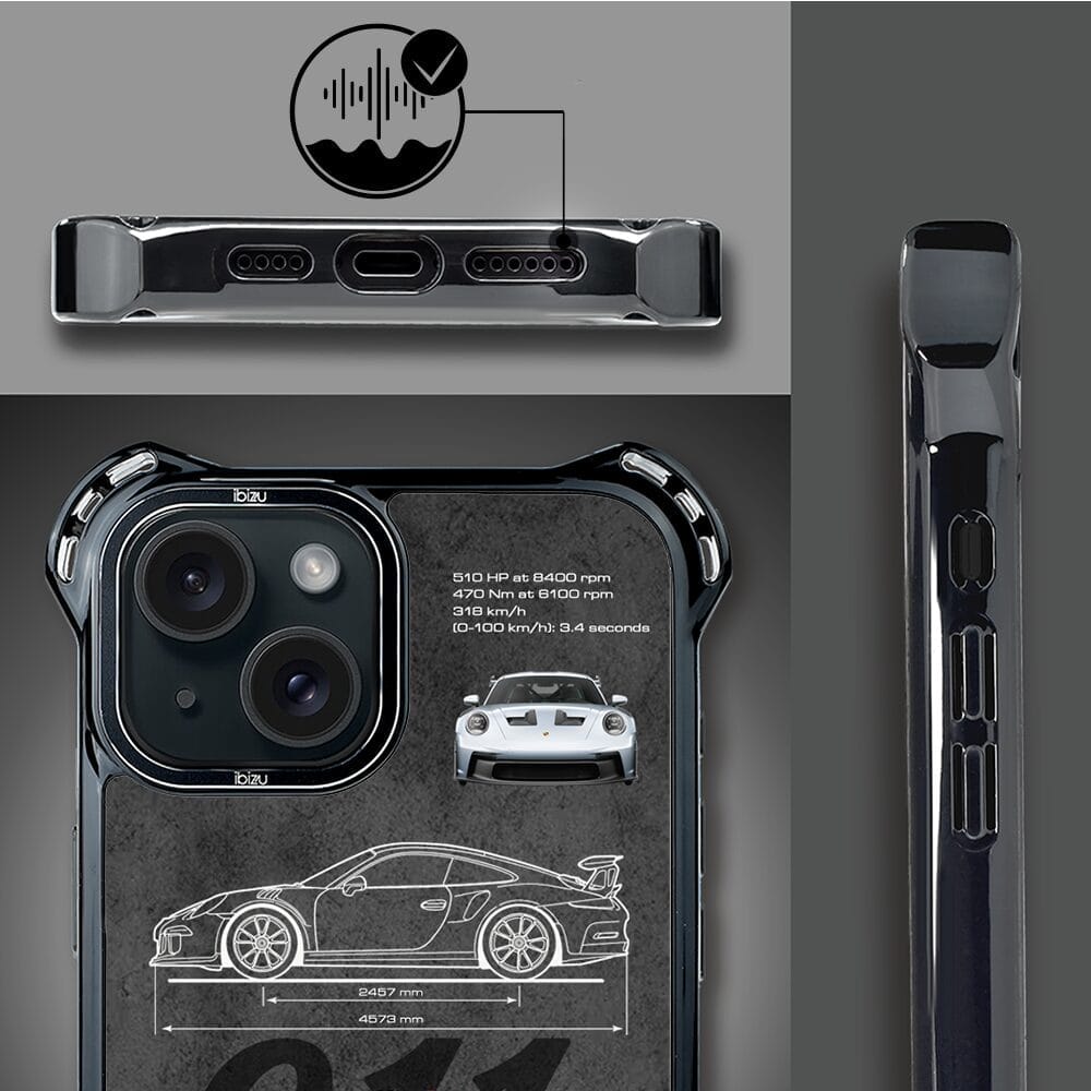 Etui do iPhone 15 IBIZU DropGuard Ultra z MagSafe, TechDrive, 911 GT3 RS - obrazek 6