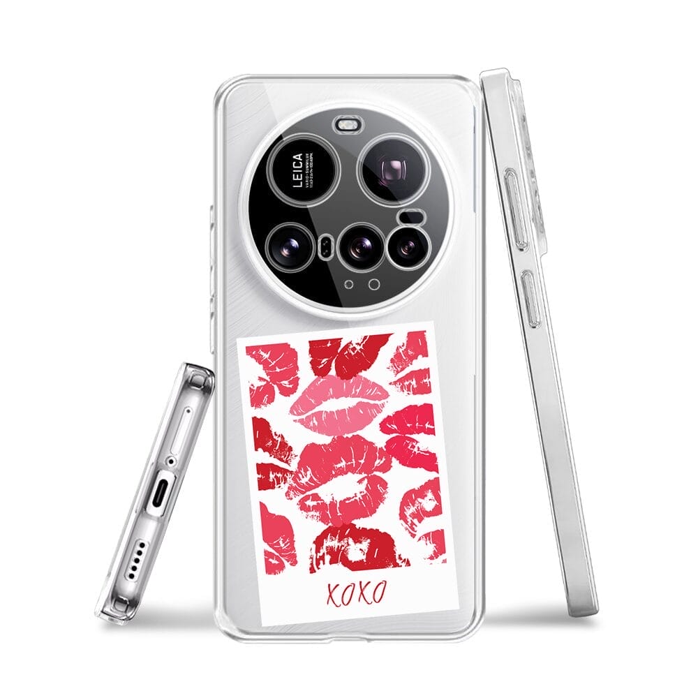 Etui do Xiaomi 15 Ultra przeźroczyste, silikonowe Flexi, pocałunki, polaroid - obrazek 3