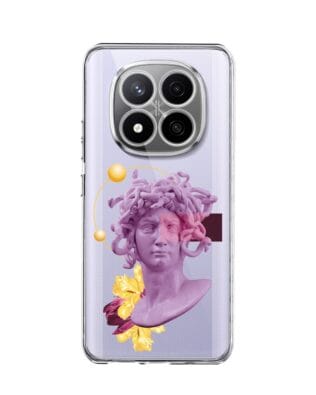 Etui do Xiaomi Redmi Note 14 Pro 4G przeźroczyste, silikonowe Flexi, antyczna figura, meduza