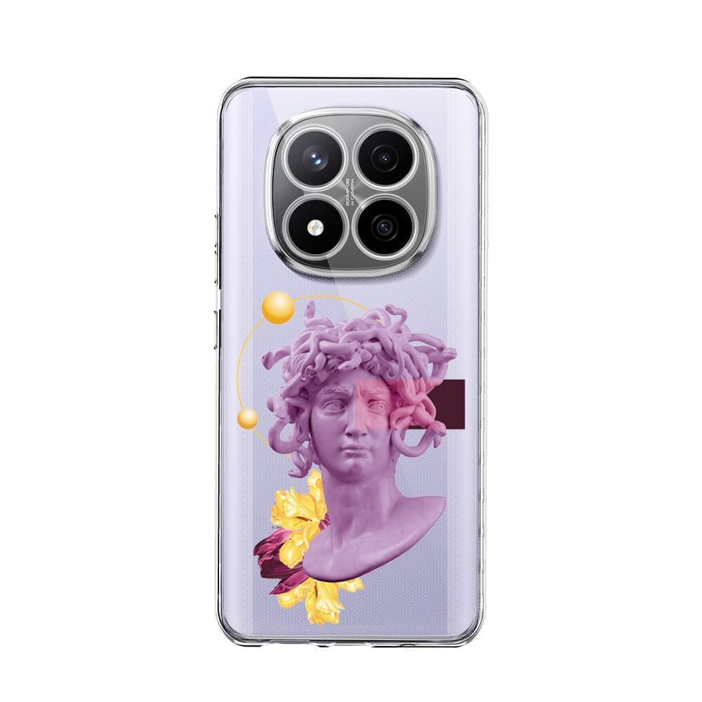 Etui do Xiaomi Redmi Note 14 Pro 4G przeźroczyste, silikonowe Flexi, antyczna figura, meduza