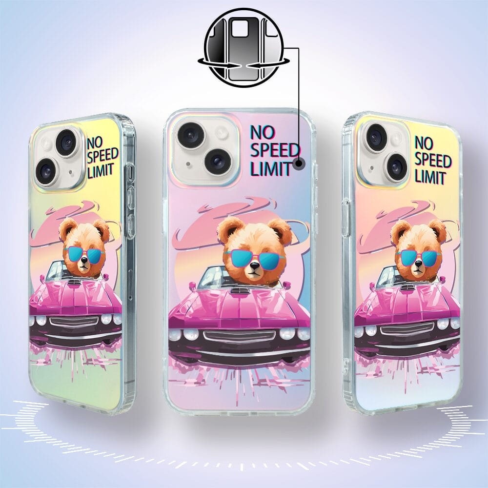 Etui do iPhone 14 IBIZU California Sunset z MagSafe, zmieniające kolor, Pink Car, różowy samochód - obrazek 2