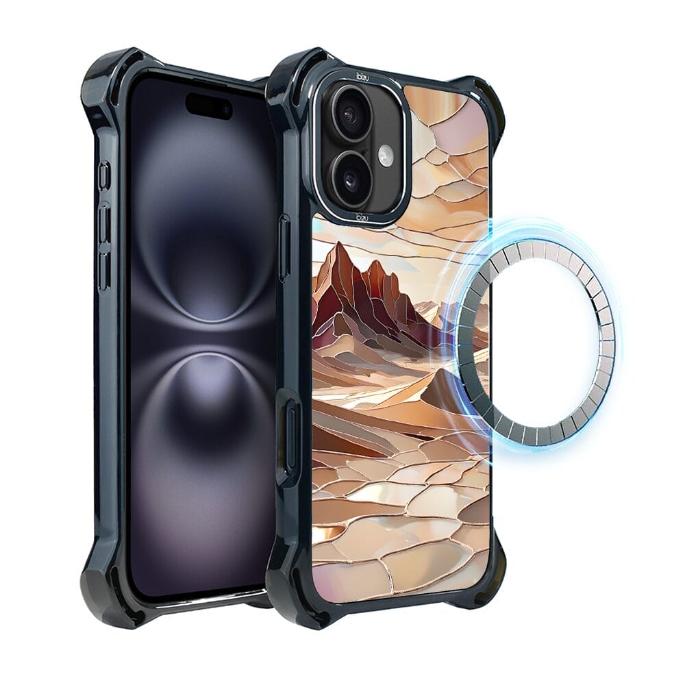 Etui do iPhone 16 Plus IBIZU DropGuard Ultra z MagSafe, Barwy Szkła, Pustynny spokój