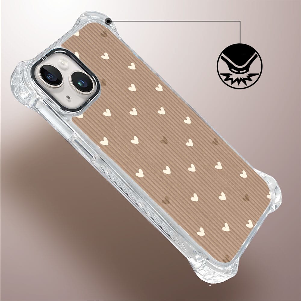 Etui iPhone 14 IBIZU DropGuard Ultra z MagSafe, Boho, Pudrowe serca - obrazek 4