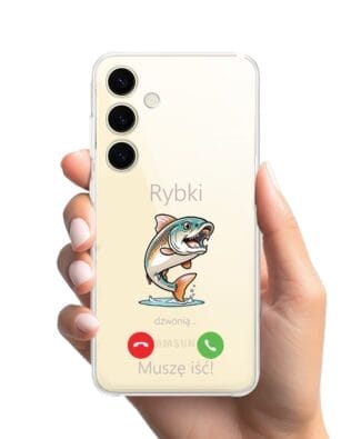Etui do Samsung Galaxy S24 przeźroczyste, silikonowe Flexi, rybki dzwonią