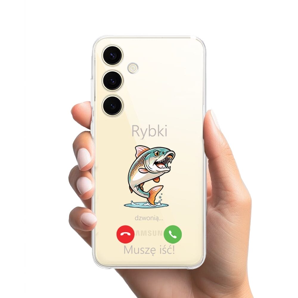 Etui do Samsung Galaxy S24 przeźroczyste, silikonowe Flexi, rybki dzwonią - obrazek 2