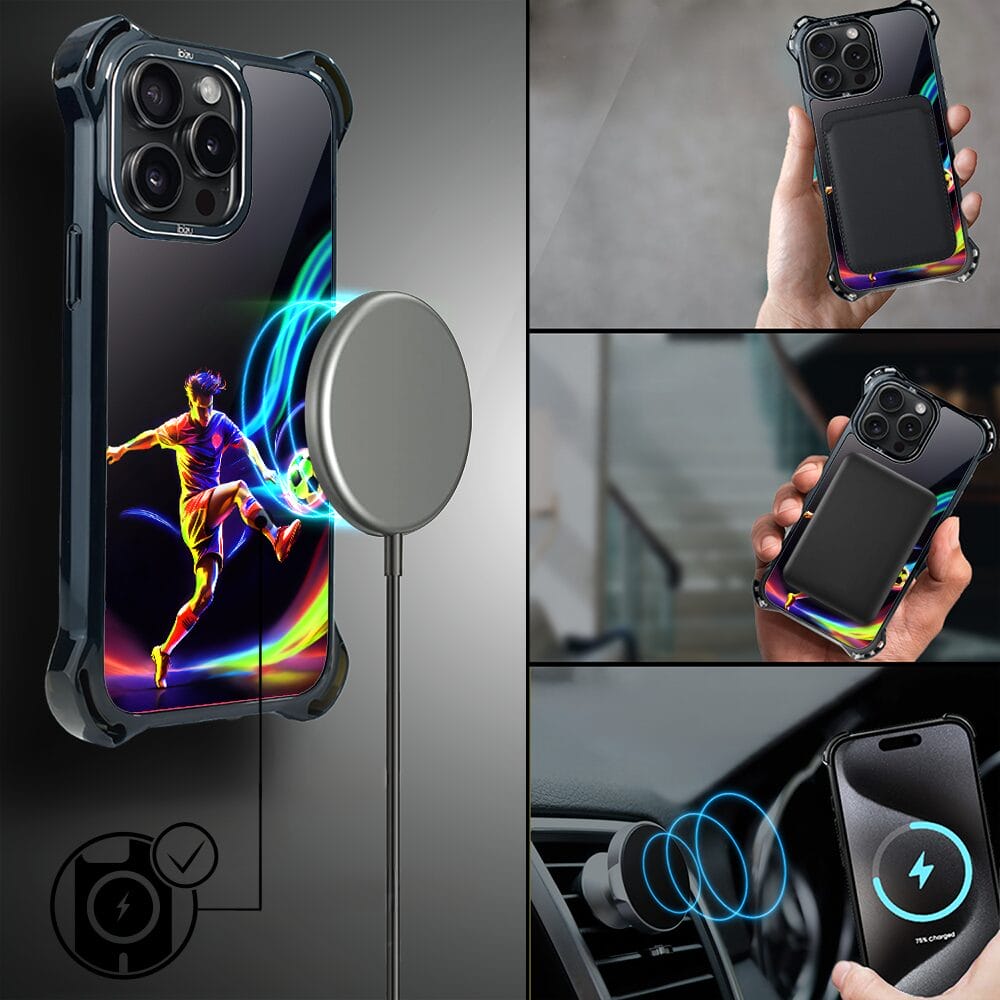 Etui do iPhone 15 Pro IBIZU DropGuard Ultra z MagSafe, #ElectroMove, W rytmie piłki nożnej - obrazek 8