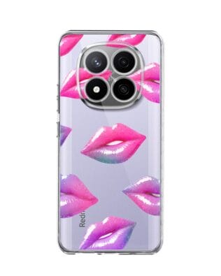 Etui do Xiaomi Redmi Note 14 Pro 4G przeźroczyste, silikonowe Flexi, hologramowe usta