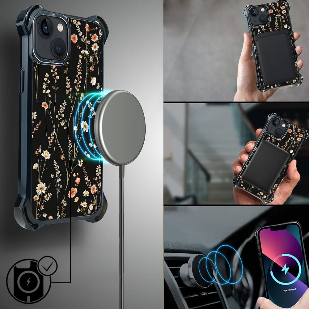 Etui iPhone 13 IBIZU DropGuard Ultra z MagSafe, Pastel Bloom, Północny ogród - obrazek 8