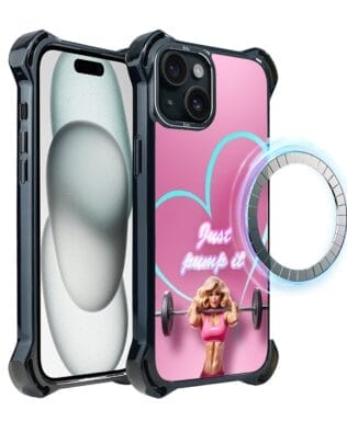 Etui do iPhone 15 IBIZU DropGuard Ultra z MagSafe, #Move, Pump it love