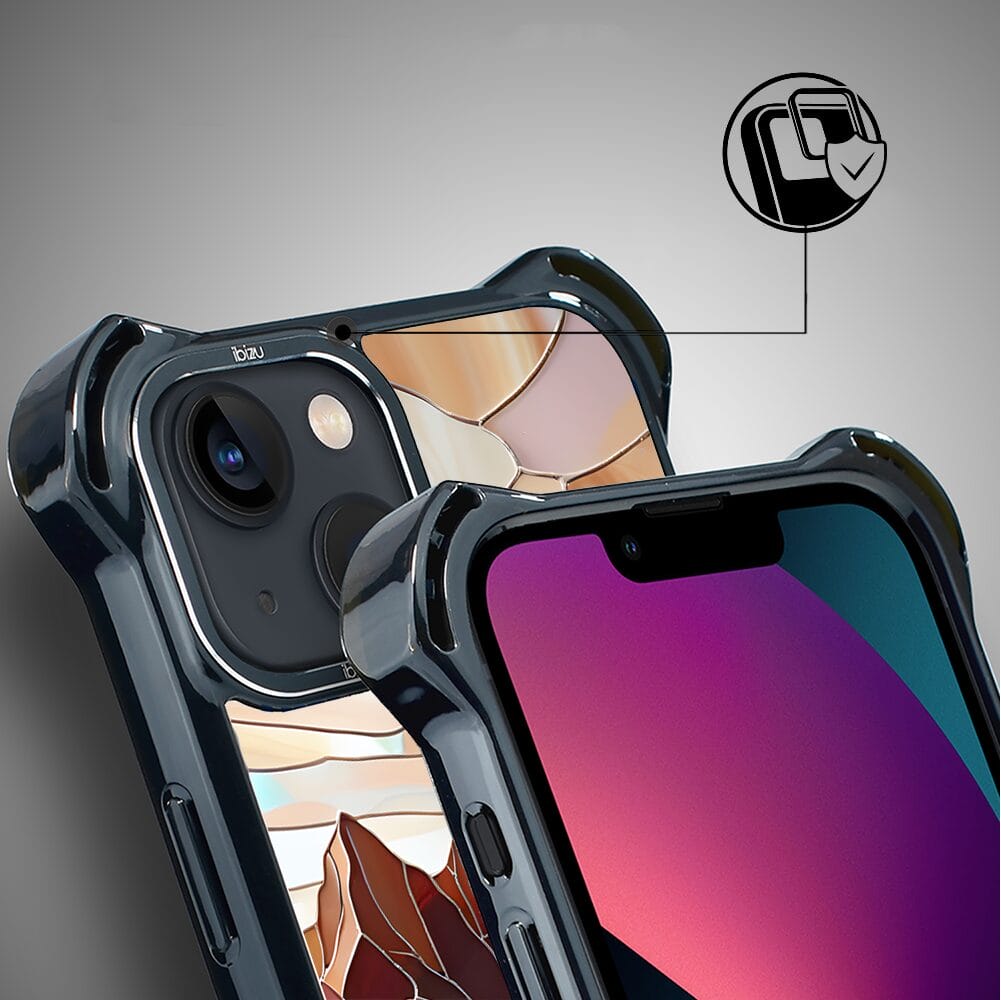 Etui do iPhone 13 IBIZU DropGuard Ultra z MagSafe, Barwy Szkła, Pustynny spokój - obrazek 3