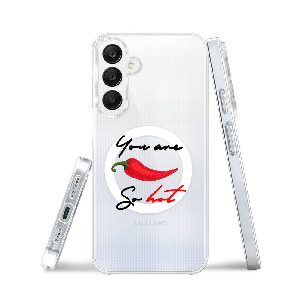 Etui do Samsung Galaxy A25 5G z MagSafe przeźroczyste, silikonowe Flexi, papryczka chilli - obrazek 3