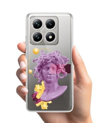 Etui do Xiaomi 14T Pro przeźroczyste, silikonowe Flexi, antyczna figura, meduza