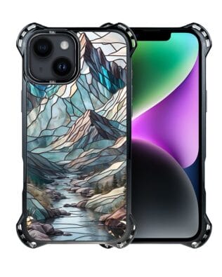 Etui do iPhone 14 IBIZU DropGuard Ultra z MagSafe, Barwy Szkła, Górski Potok