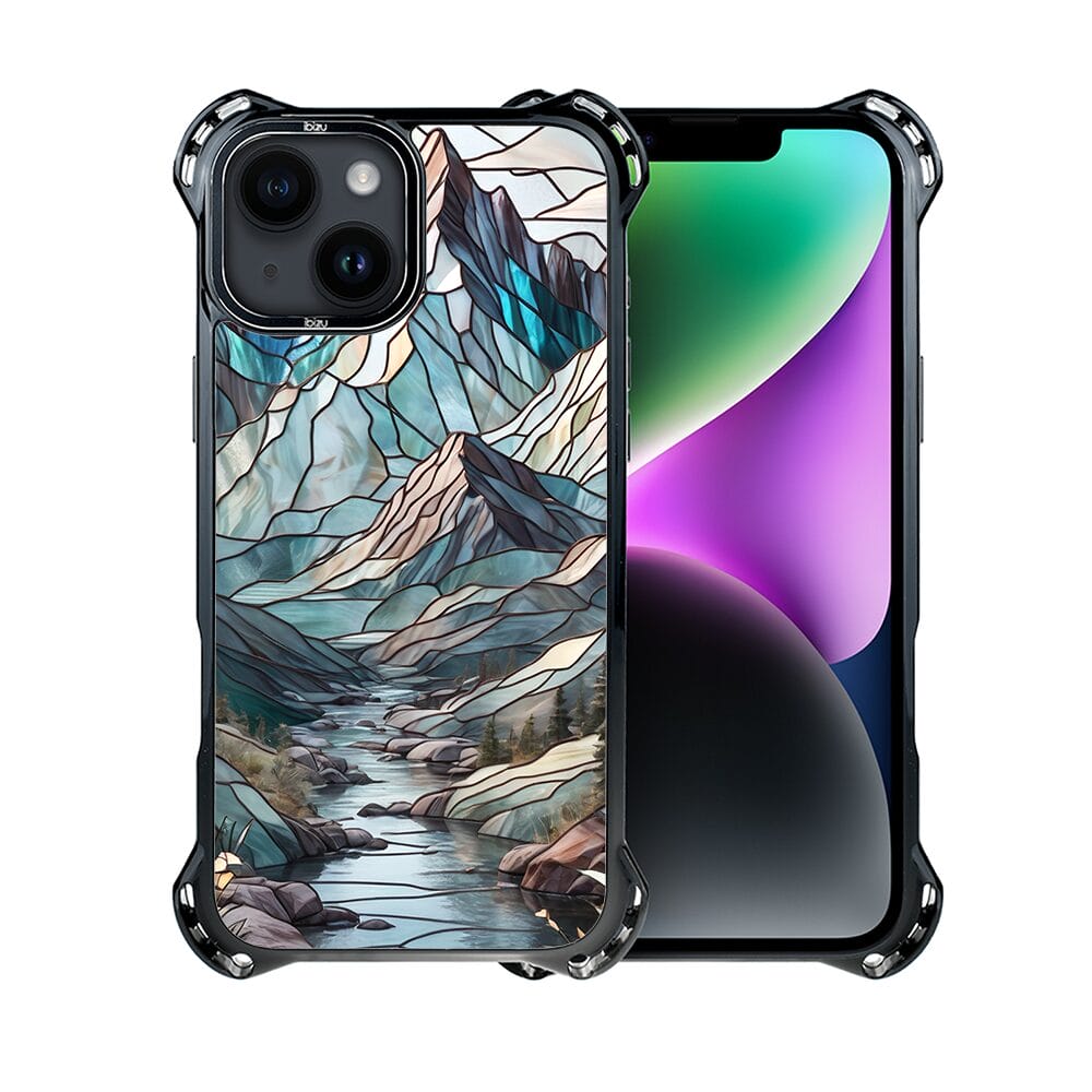 Etui do iPhone 14 IBIZU DropGuard Ultra z MagSafe, Barwy Szkła, Górski Potok - obrazek 2