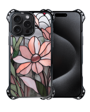 Etui do iPhone 15 Pro IBIZU DropGuard Ultra z MagSafe, Barwy Szkła, Różowa magnolia