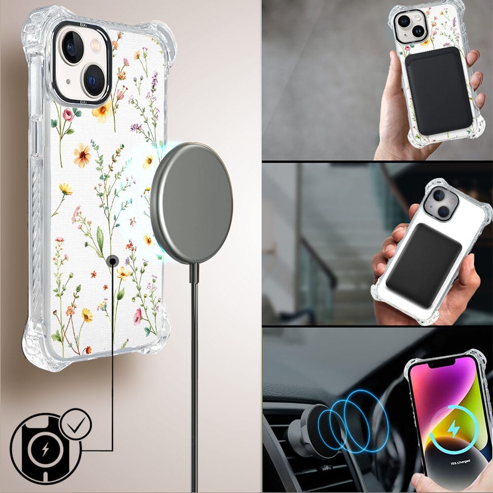 Etui iPhone 14 Plus IBIZU DropGuard Ultra z MagSafe, Pastel Bloom, Letni bukiet - obrazek 8