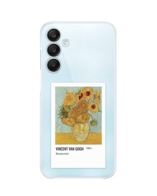 Etui do Samsung Galaxy M35 5G przeźroczyste, silikonowe Flexi, słoneczniki Van Gogh